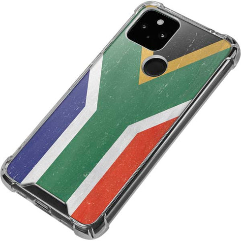 South Africa Flag Distressed Google Pixel 5a 5G Clear Case